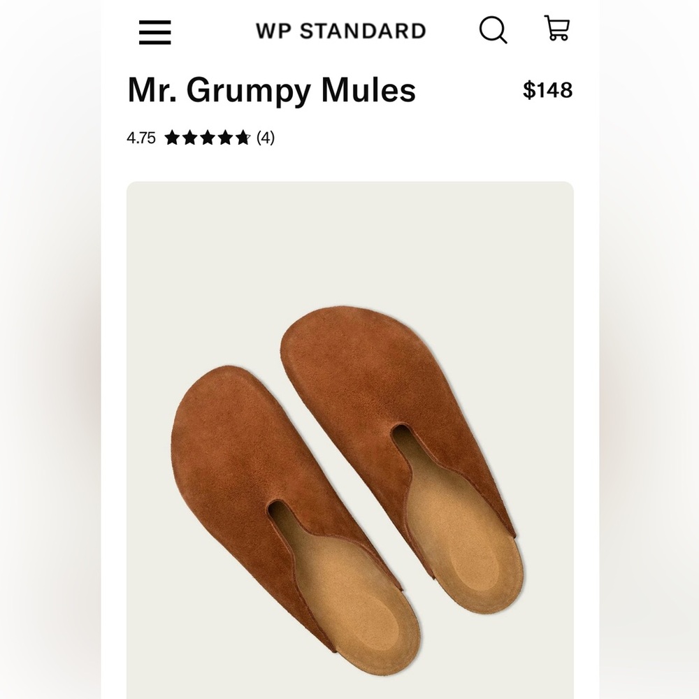 WP Standard Mr. Grumpy Mules - Tobacco